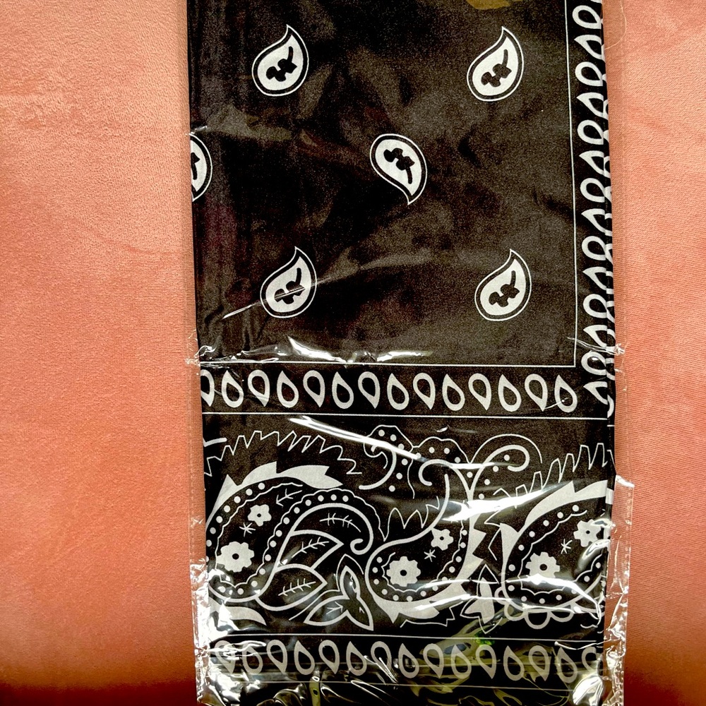 Black satin bandana